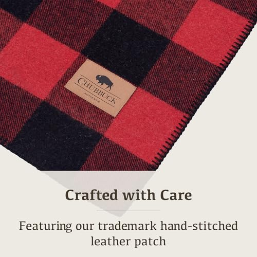 Image of 100% Wool Blanket Camping, 60 inchx84 inch Large Warm Blankets for Winter, Buffalo