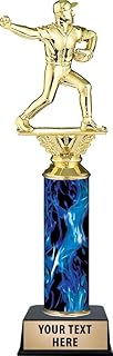 Personalized Baseball Trophy, 11" Blue Male Pitcher Trophy Award, Customize Now Prime