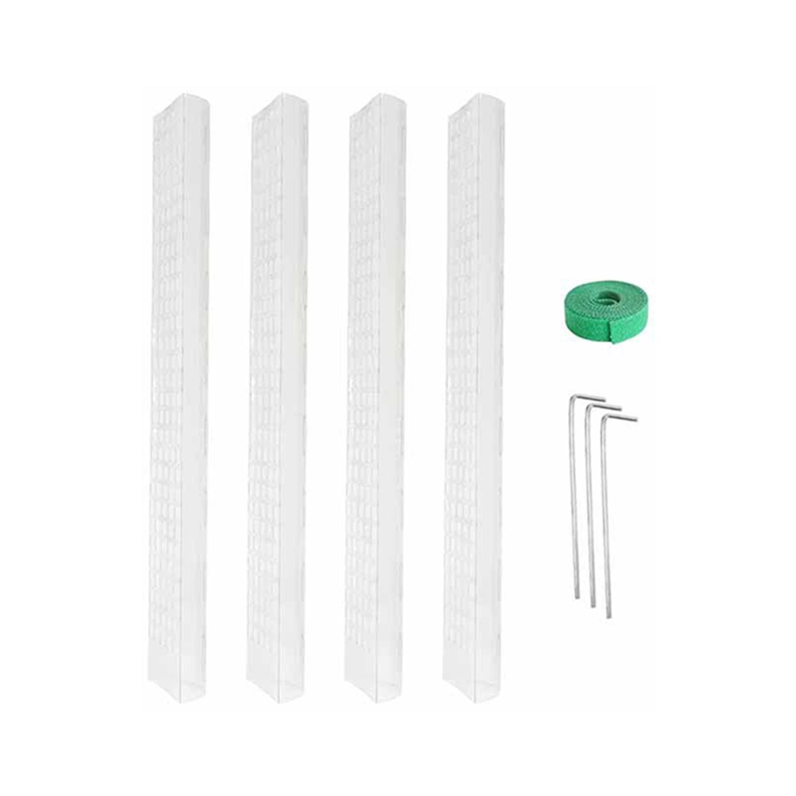 TopHomer 4 PCS Plastic Moss Poles, Stackable Indoor Plants Support for Climbing Plants, 4 x 24inch Moss Stick with 3 Pcs Gardening Pegs and 1 Roll Ties