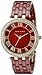 Anne Klein Women's AK/2130BYGB Gold-Tone and Burgundy Watch with Swarovski Crystals