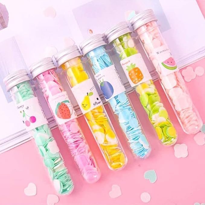Travel Soft Paper Soap Flower Design Tube Shape Bottle (Assorted/Random Colour)-image-27