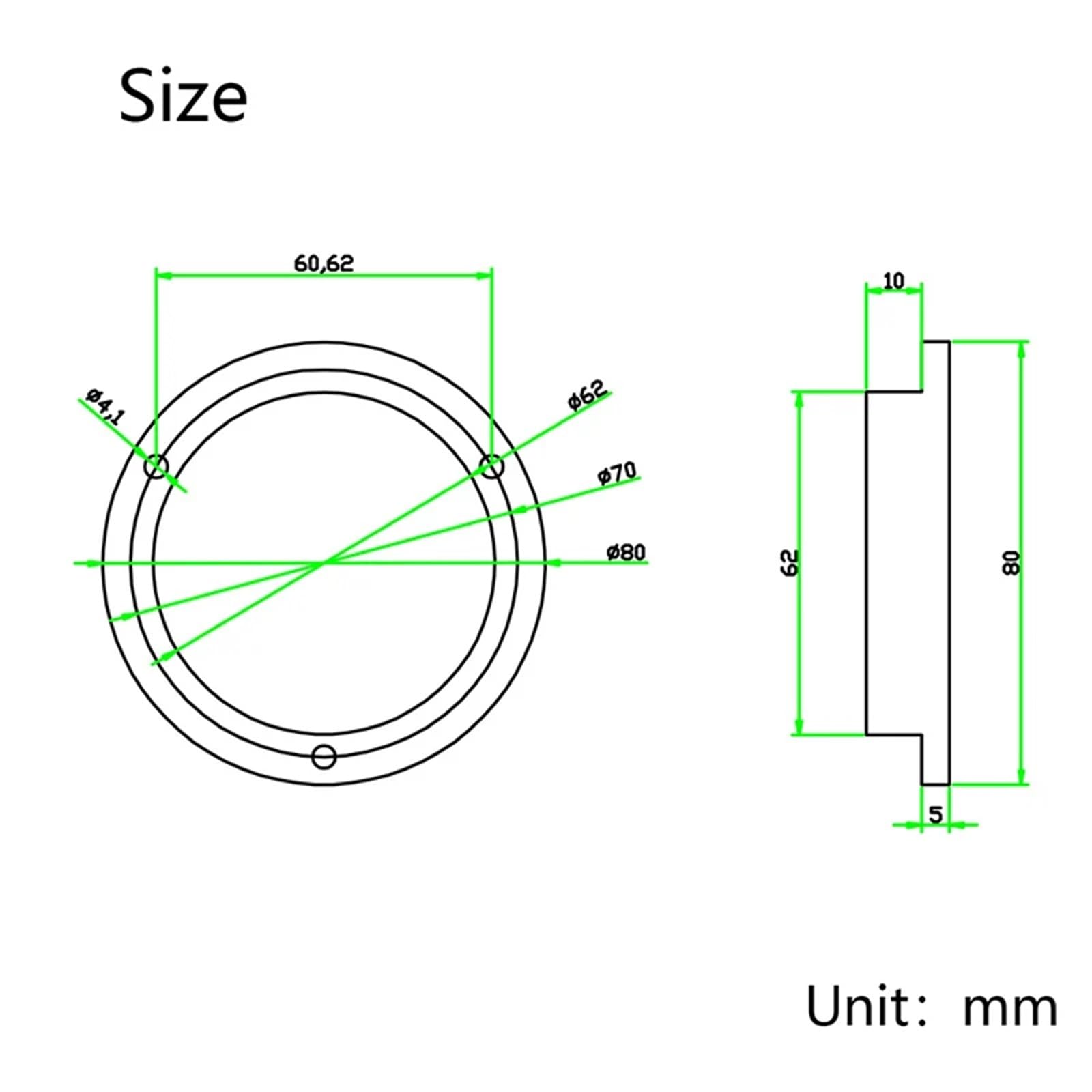 1pc Diametro 80mm Livella a bolla circolare in metallo Strumento di livellamento di precisione a bolla for macchine edili a rulli stradali | 1pc Diameter 80mm Circular Metal Bubble Level Nivel Bubble Precision Leveling Tool for Road Roller C(1)
