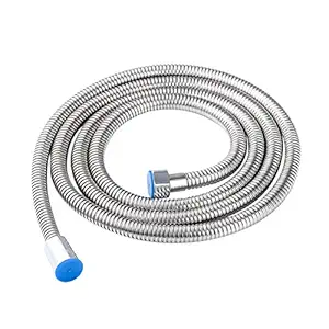 Decdeal Shower Hose Stainless Steel Tube Flexible 3 Meters Long Shower Hose Replacement with 1/2 Inch Connector for Home Bathroom Hand-held Shower Head