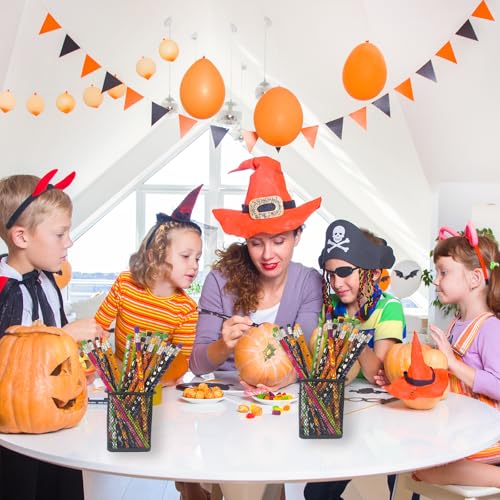 48 lápices Halloween de madera con borrador miniatura 6