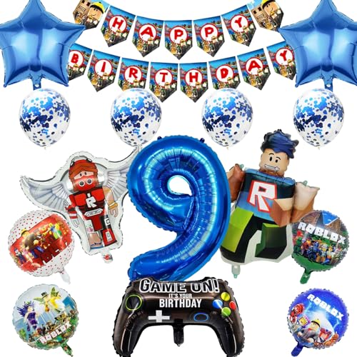 15pcs Kit de Décoration d’Anniversaire pour Enfants, Ensembles à Thème avec Bannière, Ballons, pour Fêtes d’Anniversaire et Fêtes à Thème