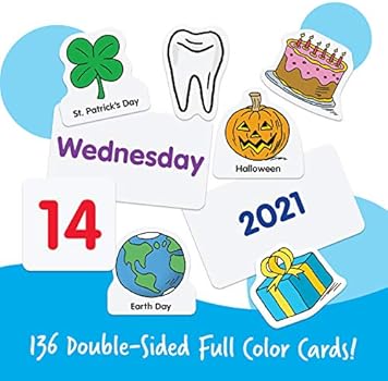 Learning Resources Calendar & Weather Pocket Chart - 136 Pieces School  Calendar for Classrooms, Calendar Kit for Classroom, Homeschool Calendar