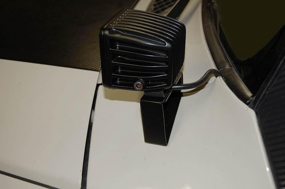 iJDMTOY Heavy Duty Steel Constructed Front of Windshield Hood Mount LED Ditch Light Bracket Hardware Compatible with Toyota 2007-2014 FJ Cruiser