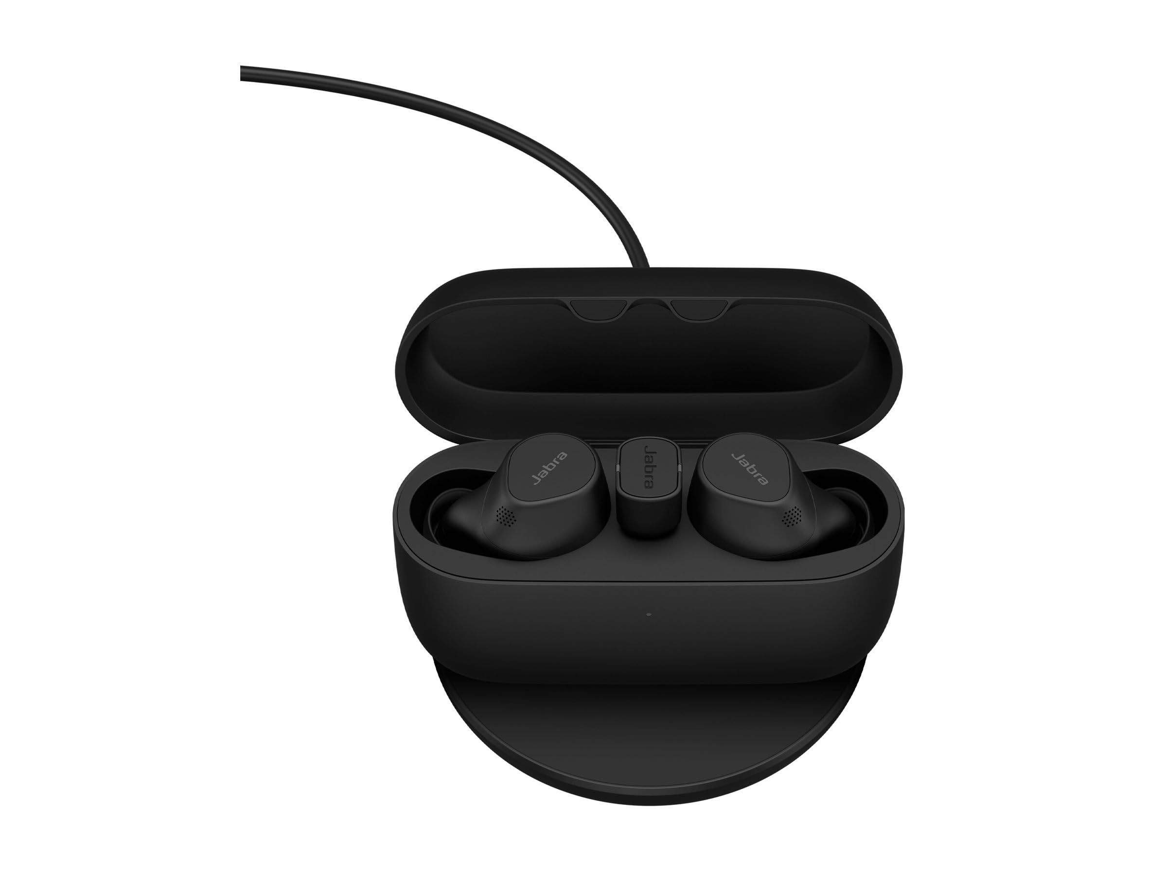 Jabra Evolve2 Buds - True Wireless Earbuds - Black - USB-C UC Wireless Charging Pad