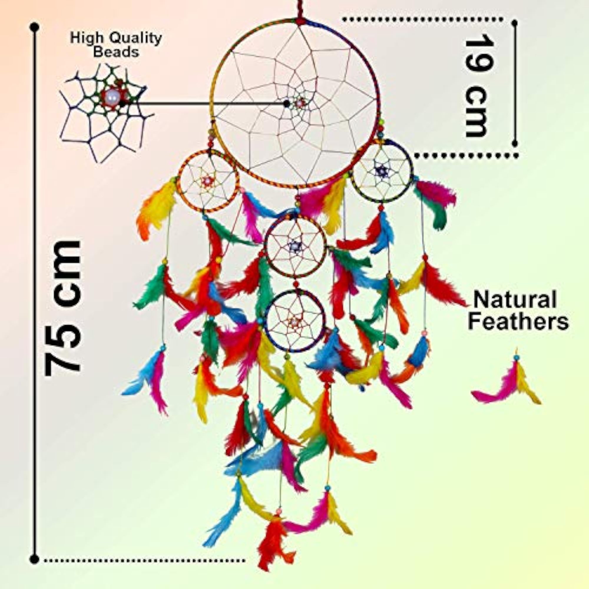 Large and Medium Multicolor Dreamcatcher Combo