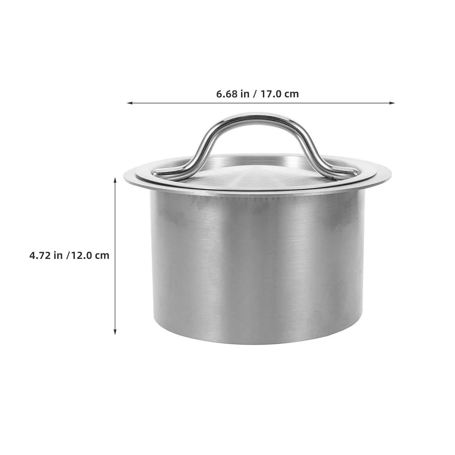 Baluue Countertop Embedded Trash Chute Lid Flush Installation with Practical Handle Stainless Steel Waste Cover Easy Garbage Disposal for Cooking Environment and Meal Prep