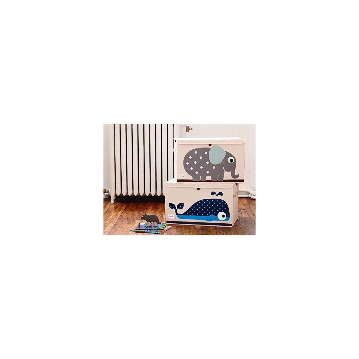 3-Sprouts-Kids-Toy-Chest-Baul-de-almacenamiento-para-habitacion-de-ninos-y-ninas-ballena
