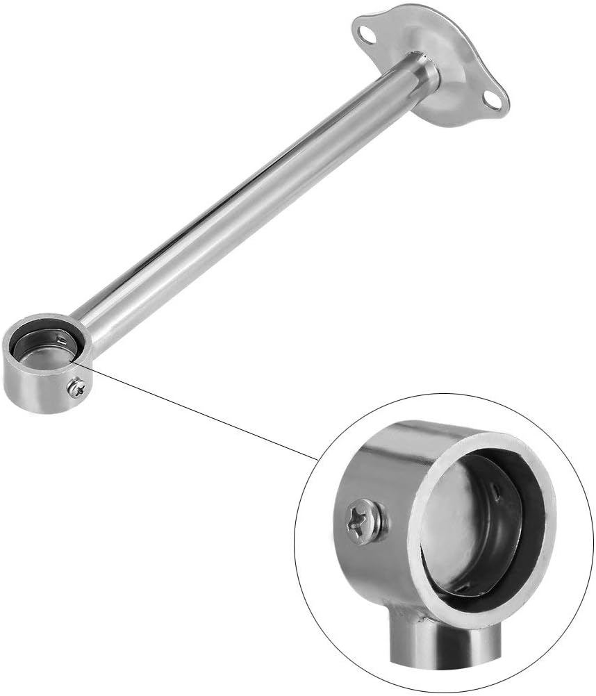 ワードローブパイプブラケット、直径26.5mm、タイプ25、天井マウントレールロッド、2個