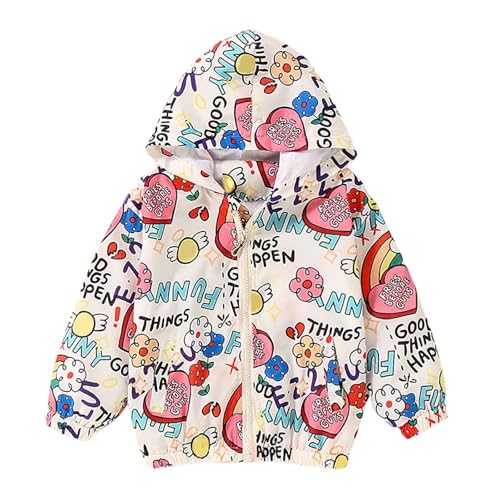 Generisch Sudadera con capucha Anime Mujeres Niños Moda Lindo Estampado Con Capucha Manga Larga Hacket Cremallera Con Capucha A Prueba Viento Abrigo Cortavientos El Niño En La Caja De Madera, beige, 3