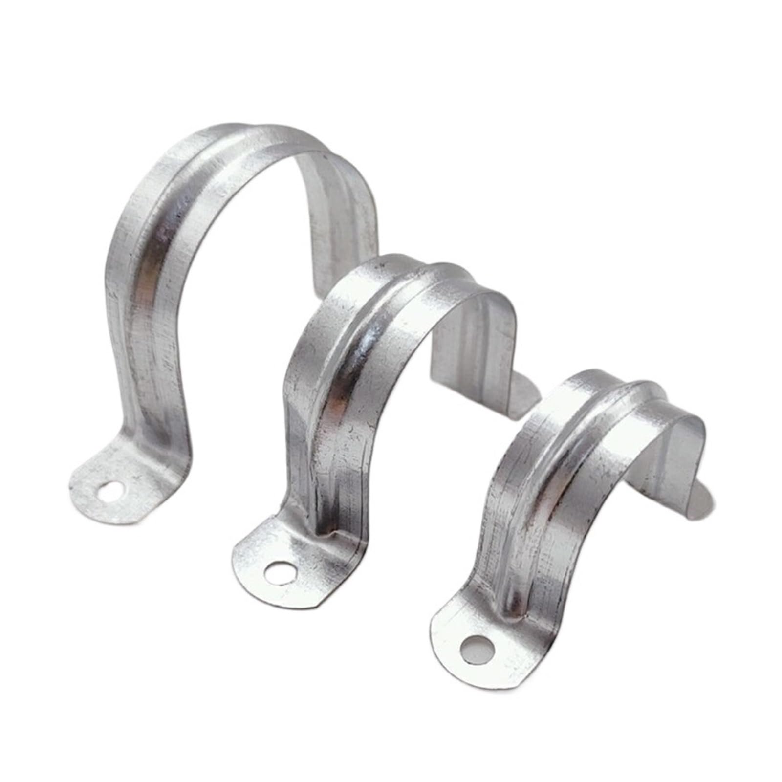 50/100 pezzi 16/20/25/32/40/50mm lega di alluminio ferro fibbia a forma di U carta sella carta fissa tubo dell'acqua morsetto fibbia fissa sella(50mm 100pcs)