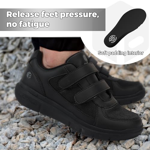 Image of FitVille Diabetic Shoes for Men Extra Wide Width, Mens Diabetic Shoes for Neuropathy, Swollen Feet, Pain Relief with Adjustable Straps
