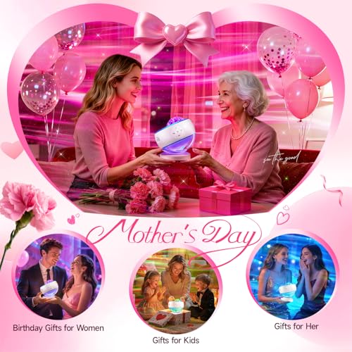 Sternenhimmel Projektor Geschenke für Mädchen Geburtstagsgeschenk für Frauen Junge Muttertagsgeschenk, 300-Lichtmodi 15 White Noise Nachtlicht Kinder Sternenhimmel, LED Home Decoration Zimmer Deko