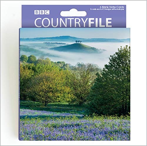 BBC CountryfileAbacus Cards 11786A Bluebells & Lake 6 Cards & Envelopes - 3 cards each of 2 designs Plastic Free and Fully Recyclable
