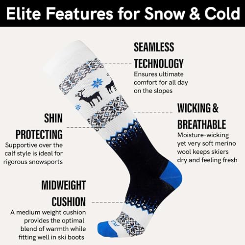 Warm Wool Ski Socks Winter – Women Skiing Merino Snowboard Pack Men2