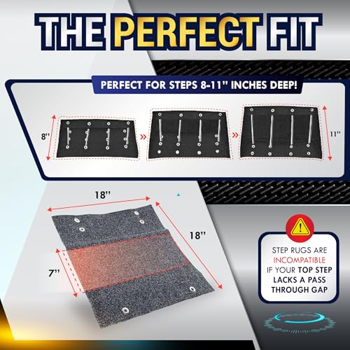 LATCH.IT RV Step Covers 3 Pack | 18-inch Wide Camper Step Covers Fit 8-11