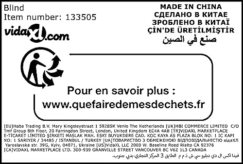 VidaXL Tenda a Rullo Oscurante Bianca FK06