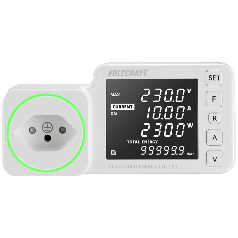 VOLTCRAFT SEM5000 CH Energiekosten-Messgerät Kostenprognose, Alarmfunktion, Stromtarif einstellbar, Datenloggerfunktion