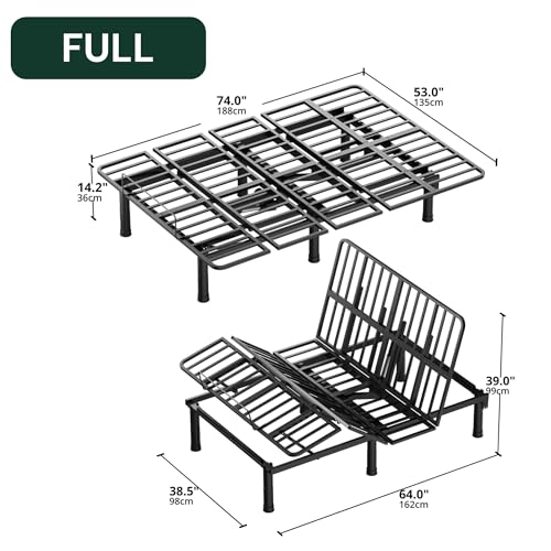Image of SunsGrove Full Adjustable Bed Frame with Wireless Remote, Zero Gravity, Head & Foot Incline, Anti-Snore, Memory Presets, Quiet Motor, Electric Bed with Adjustable Leg Heights
