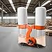 VEVOR Dust Collector, 1550 CFM 2.5 Micron Vortex Cone Dust Collectors, 3.0HP Sawdust Collection System with Two 35-Gallon Dusts Collector Bags & Two 42-Gallon Filter Bags, 3400 RPM, Non-Woven Fabric