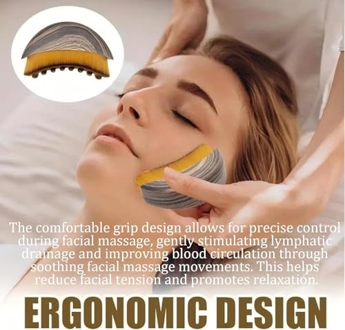 Image of Vn care Lymphatic Contour Face Brush for Sculpting & Drainage - Facial Massager for Jawline, Chin & Neck - Reduces Puffiness, Promotes Detox & Lift - Soft Bristles, Improves Skin Glow, Includes Travel Case