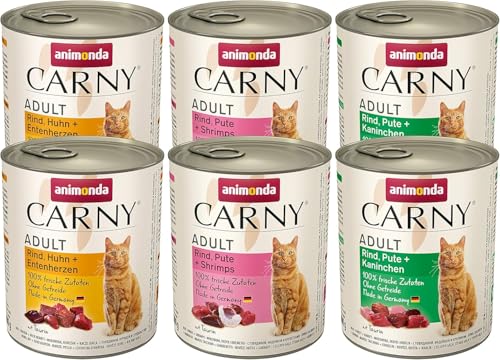 Produktbild von animonda Carny Adult Katzen Nassfutter Mix Kräftige Variation - 6 x 800 g