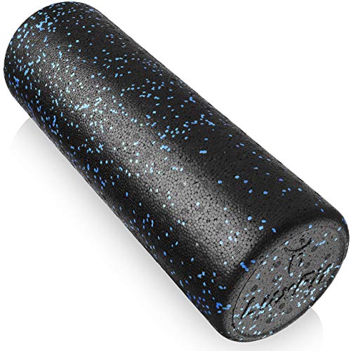 Foam Roller, Luxfit Speckled Foam Rollers For Muscles 3 Year Warranty High Density Foam Roller For Physical Therapy Exercise Deep Tissue Muscle Massage. Back Leg And Body Roller (Blue, 12 Inch) #TOP6