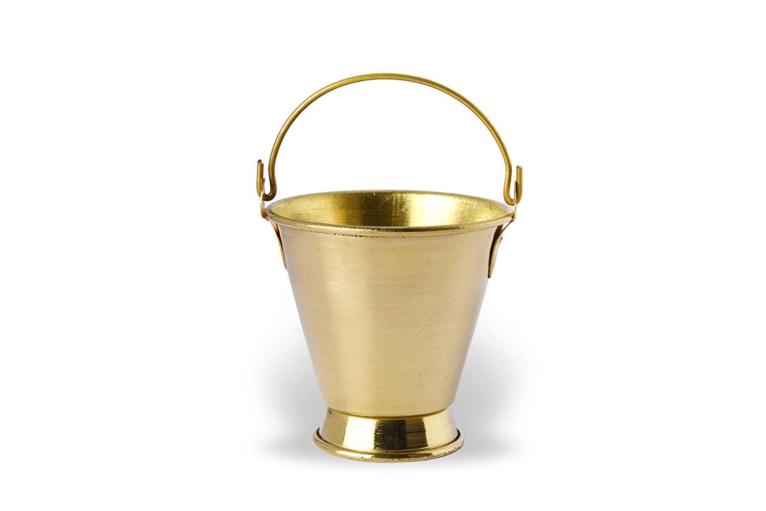 True Facility Vintage Home Miniature Brass Bucket, Balti for Puja, Festival and Gift Kitchen Play Set Showpiece (Pack of 1)