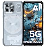 DOOGEE Blade GT Rugged Smartphone Android 5G Rugged Phone 32GB+256GB/2TB, 120Hz 6.72’’FHD+, Dynamic LED Light Effect, Dimensity D7050 Unlocked Android 48MP, Face Unlock/Fingerprint/WIFI6/NFC-Silver