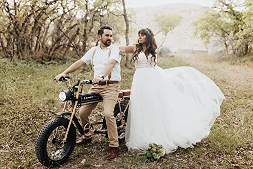 Brautkleider für Braut, Illusorische Spitze, Bohemia, V-Ausschnitt, Tüll, A-Linie, Strandkleid, Hochzeitskleider – Bild 6