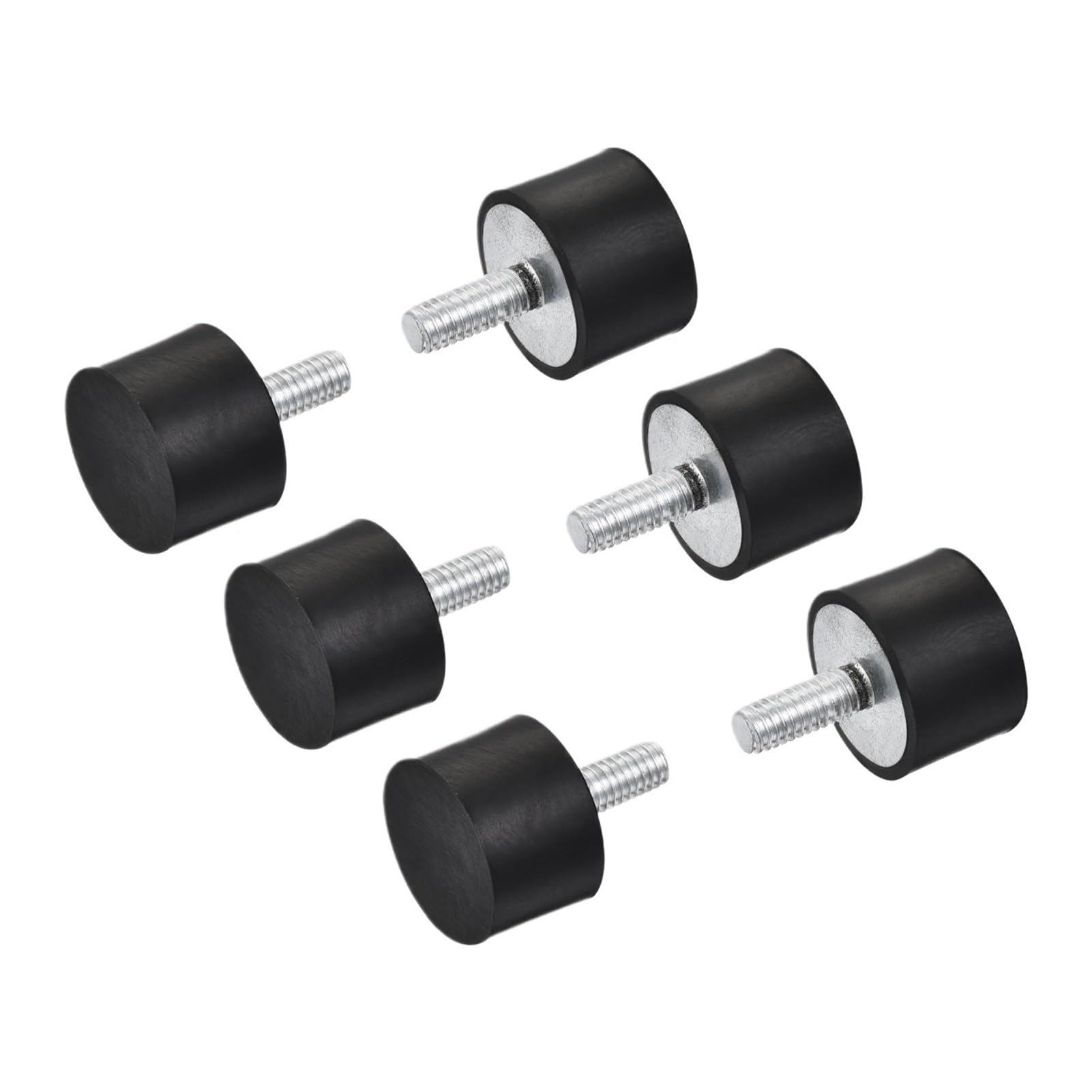 SHGUOMSC Rubber Studs Shock Absorber 6pcs M4 M5 M6 Male Thread Vibration Dampers Bobbin Mount Isolator(M6x20mmx25mm)