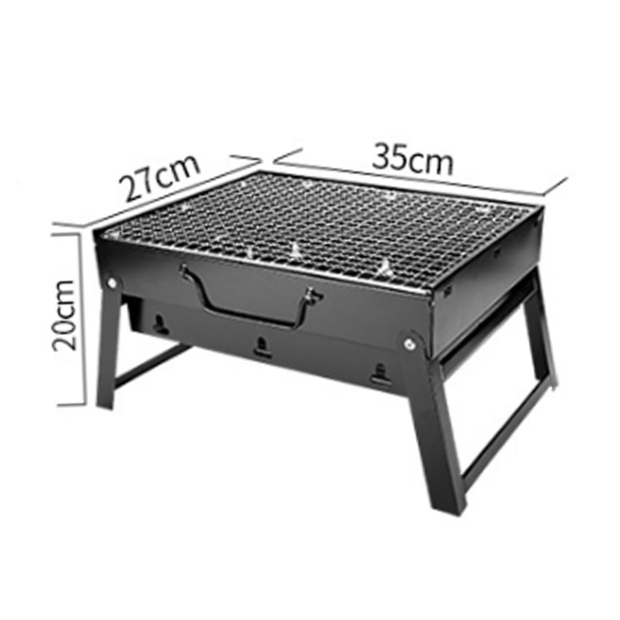 Kompaktowy przenośny grill do grillowania – składany grill na węgiel drzewny do gotowania na świeżym powietrzu pikniki i kemping – trwała konstrukcja oszczędzająca miejsce idealna do podróży i na