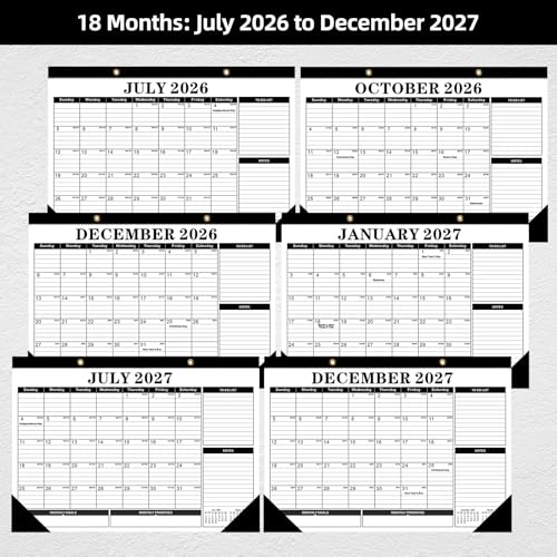 Image of Tcamp Desk Calendar 2026-2027, Large Desktop Calendar (Jul 2026 - Dec 2027)