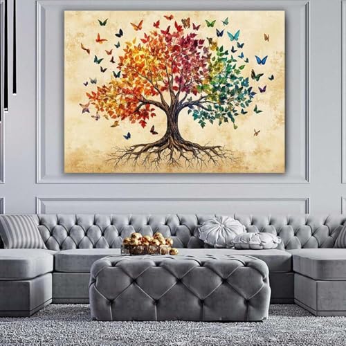 Arbre de vie impression sur toile grand format décoration murale