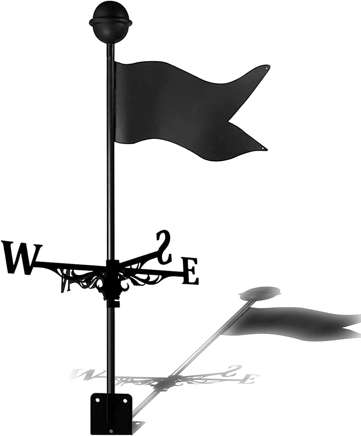 Klonwg E Weather Van Weathervan Measuring Tools Wind Direction Indicator Weathercock Stainless Steel Garden Stak Suitablefor Outdoor