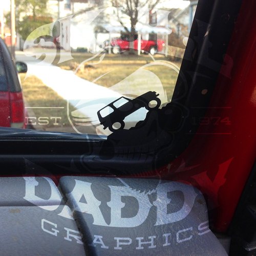 97-06 Jeep Wrangler TJ Corner Climber Windshield Stickers Decals