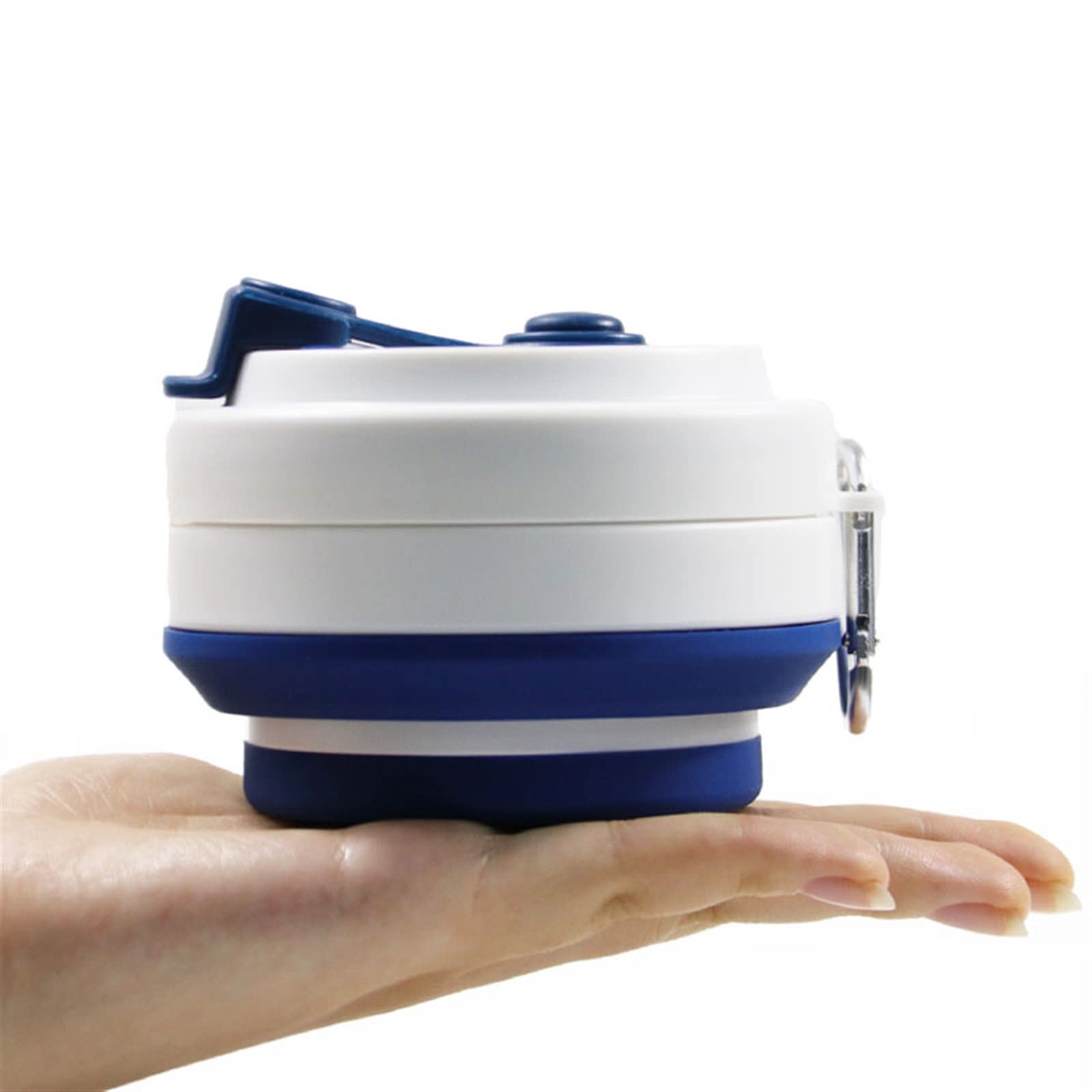 Reise-Kaffeetasse mit Strohhalm, Silikon-Kaffeetassen, Wasserbecher, Outdoor, Camping, Wandern, Radfahren, Faltbare Wasserflaschen (Schokolade)