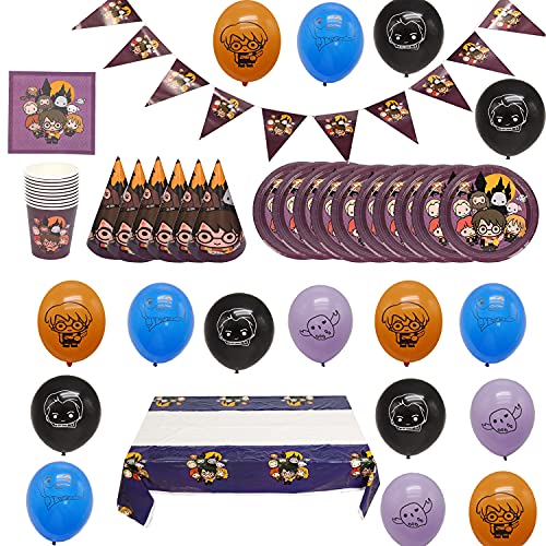 2609 / 5000 翻译结果 KENG 98-delige Harry Potter magische themafeestset, milieuvriendelijk servies, 10 gasten feestartikelen… - Image 8