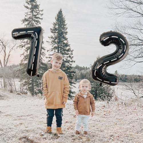 Image of Race Car 5 Balloon, Number Balloons 40 Inch, 5th Black Birthday Balloon Decorations, Race Car Birthday Party Supplies, 5 Number Balloons, Number 5 Balloon