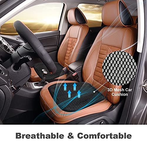 Carrotez 2 Pack Double Breathable 3D Air Mesh Car Seat Cool Cushion Cover Pad For Cars Seats Cool Chair Seat, Car Seat Pads, Home Office Chair, Wheelchair, 17.75" X 17.75" (Black) #TOP1