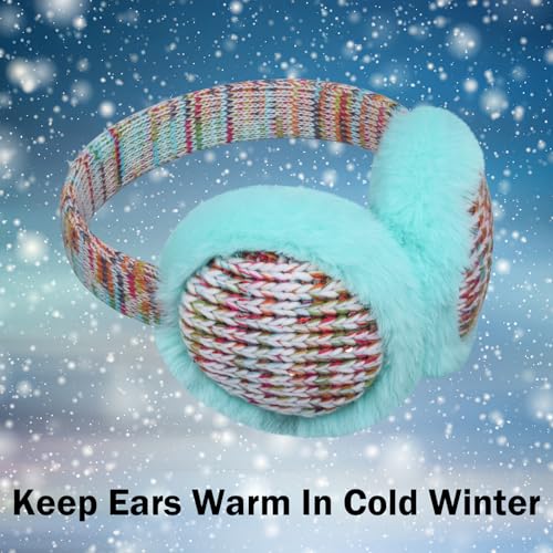 Kids Knit EarMuffs Plush Warm Ear Muffs Winter Cold Weather Ear Warmer for Boys Girls4