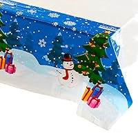Noël Nappe Plastique Rectangulaire Anti Tache,137*274cm Crème