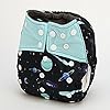 JOBEBE AIO Reusable Washable Cloth Diaper Nappy Charcoal Bamboo Insert Overnight Double Gusset (L3) - 1 Count - Medium - Unisex - 6m-12m - Waterproof - Resuable