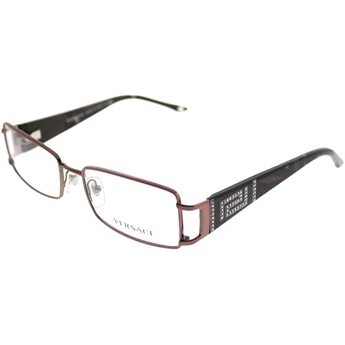 Versace Women's Modern Rectangular Prescription Eyewear Frames