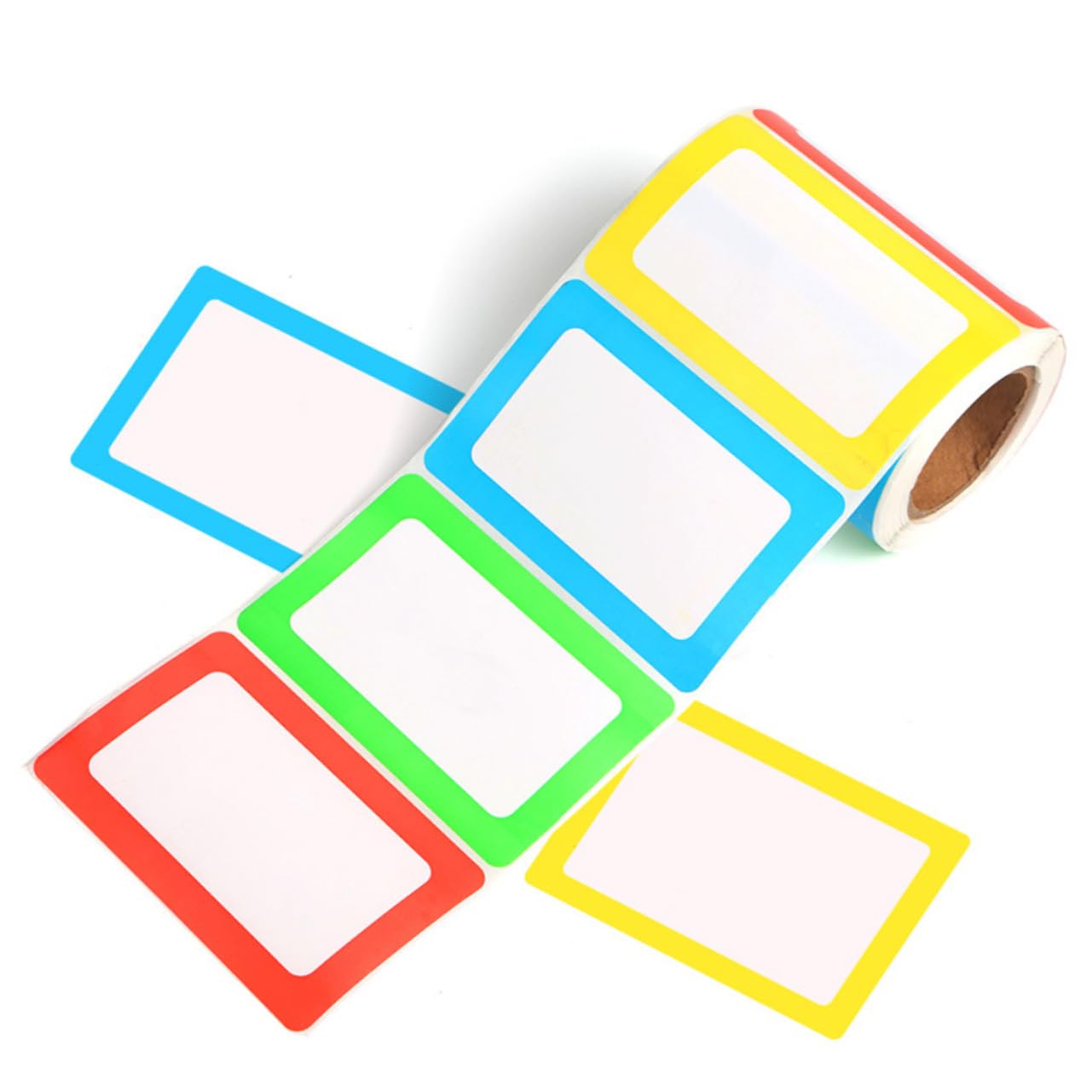 Bunte Namensaufkleber 600 Stück Selbstklebend aus Beschichtetem Papier