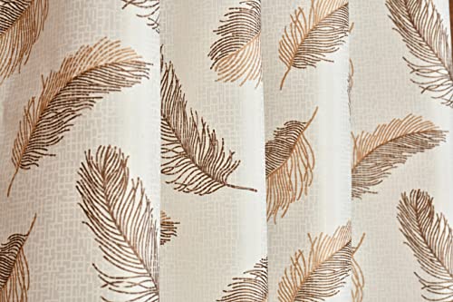 Image of DEVSANG Polyester (2 Print and 1 Solid) Grommet Curtains for Door 7 Feet Long Set of 3, Brown(Fade Resistant;Lightweight;Made in India) - Light-Filtering