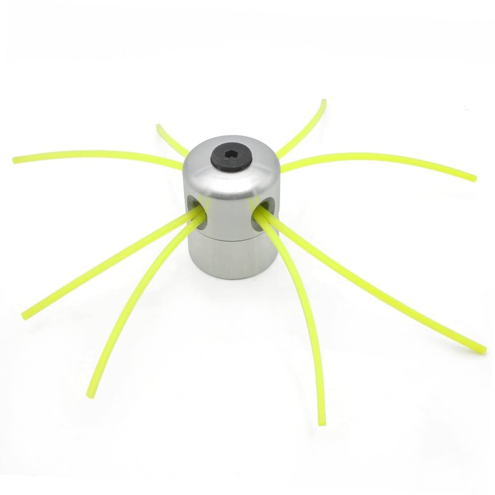 Cabezal de Aluminio para Desbrozadora Con 4 Líneas, Cuerda de Siega, Disco de Montaje y Llave Inglesa - Accesorio para Corte de Hierba y Paja